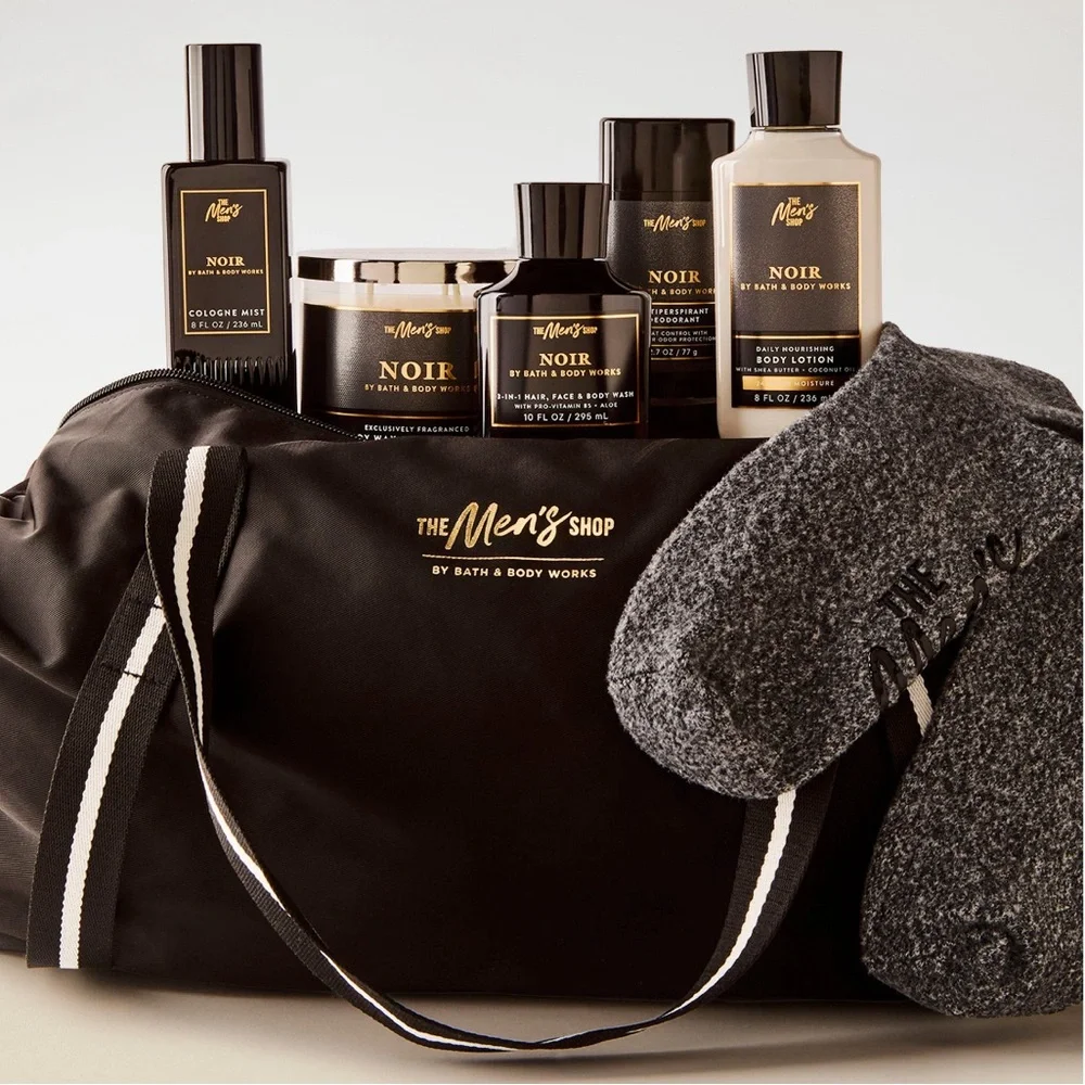 Bath & Body Works Noir Men's Grooming Set with Black Bag